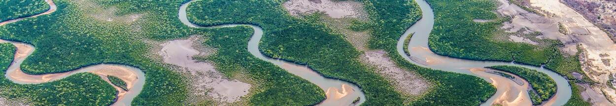 Rivierdelta in Mozambique